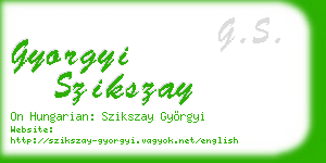 gyorgyi szikszay business card